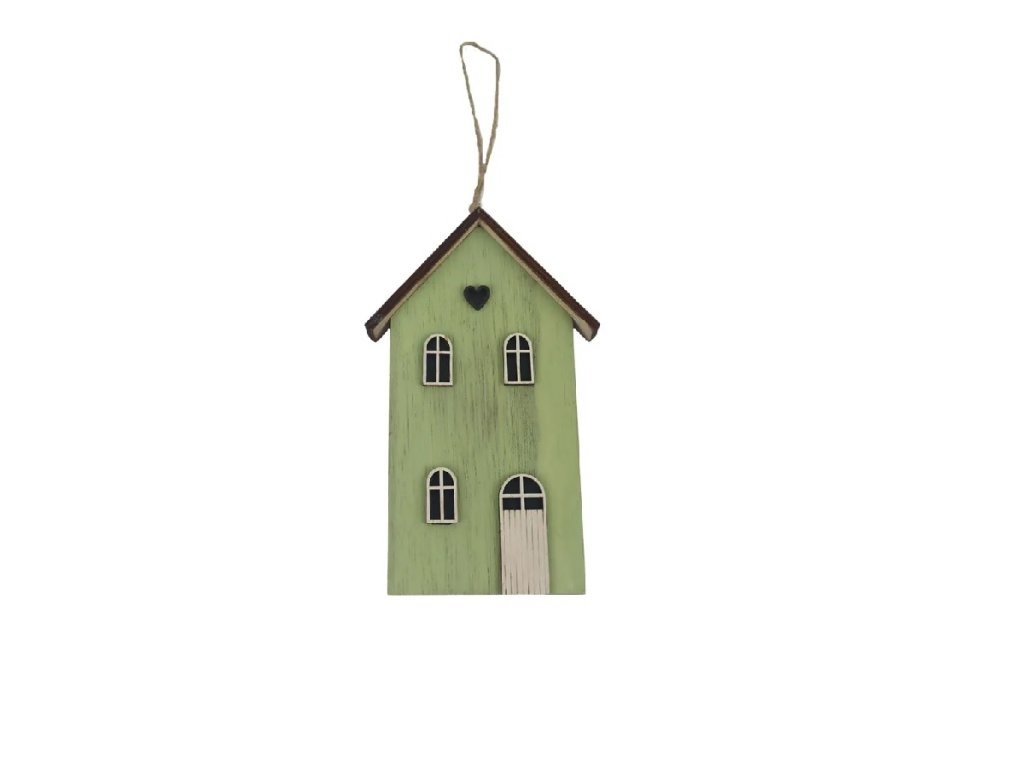 Dřevěný domeček k zavěšení 14cm